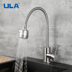 Kitchen Tap Stainless Steel Kitchen Sink Tap Stream Sprayer Nozzle 360 degrees Kitchen Sink Mixer Hot Cold Water Taps