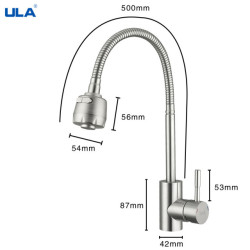 Kitchen Tap Stainless Steel Kitchen Sink Tap Stream Sprayer Nozzle 360 degrees Kitchen Sink Mixer Hot Cold Water Taps