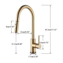 Rozin Smart Touch Kitchen Tap Brushed Gold Pull Out Sensor Taps Black/Nickel 360 Rotation Crane 2 Outlet Water Mixer Taps