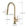 Rozin Smart Touch Kitchen Tap Brushed Gold Pull Out Sensor Taps Black/Nickel 360 Rotation Crane 2 Outlet Water Mixer Taps