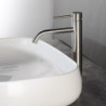 Brushed Gold Bathroom Basin Tap Cold And Hot Mixer Water Tap Deck Mounted Single Hole & Handle Tall Style Brushed Rose Gold