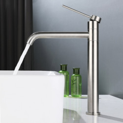 Bathroom Basin Tap 360 Rotation Stainless Steel Material Single Handle Cold and Hot Water Mixer