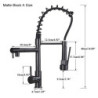 Black Pull Down Brass Kitchen Sink Tap Hot Cold Water Mixer Crane Tap with Dual Spout 360 Rotation High Tap Deck Mounted