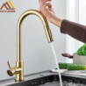 Brushed Gold Touch Sensor Kitchen Taps Sensitive Smart Touch Control Tap Mixer Tap Touch Sensor Smart Kitchen Taps