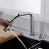 Lifting hidden Pull-out kitchen Tap 304 stainless steel 360 Rotating Tap integrated Hot and Cold sink Tap GAD35-45