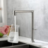 Brushed Stainless Steel Kitchen Sink Tap White/Brushed Gold/Gunmetal/Rose Gold Kitchen Hot And Cold Mixer Rotatable Tap