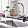 Pull Out Kitchen Sink Tap Deck Mounted Stream Sprayer Nozzle Kitchen Hot Cold Mixer Taps