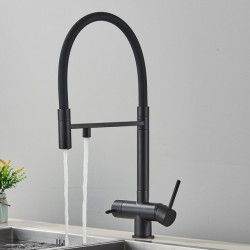 Black Grey Filtered Kitchen Tap Water Filter Kitchen Taps Filter Tap Mixer Water Purification Water Drinking Water Taps