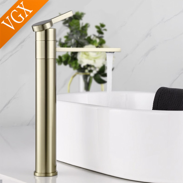 Bathroom Taps High Basin Mixer Sink Tall Tap Gourmet Washbasin Taps Water Tap Hot Cold 360° Tapware Crane Brass Black